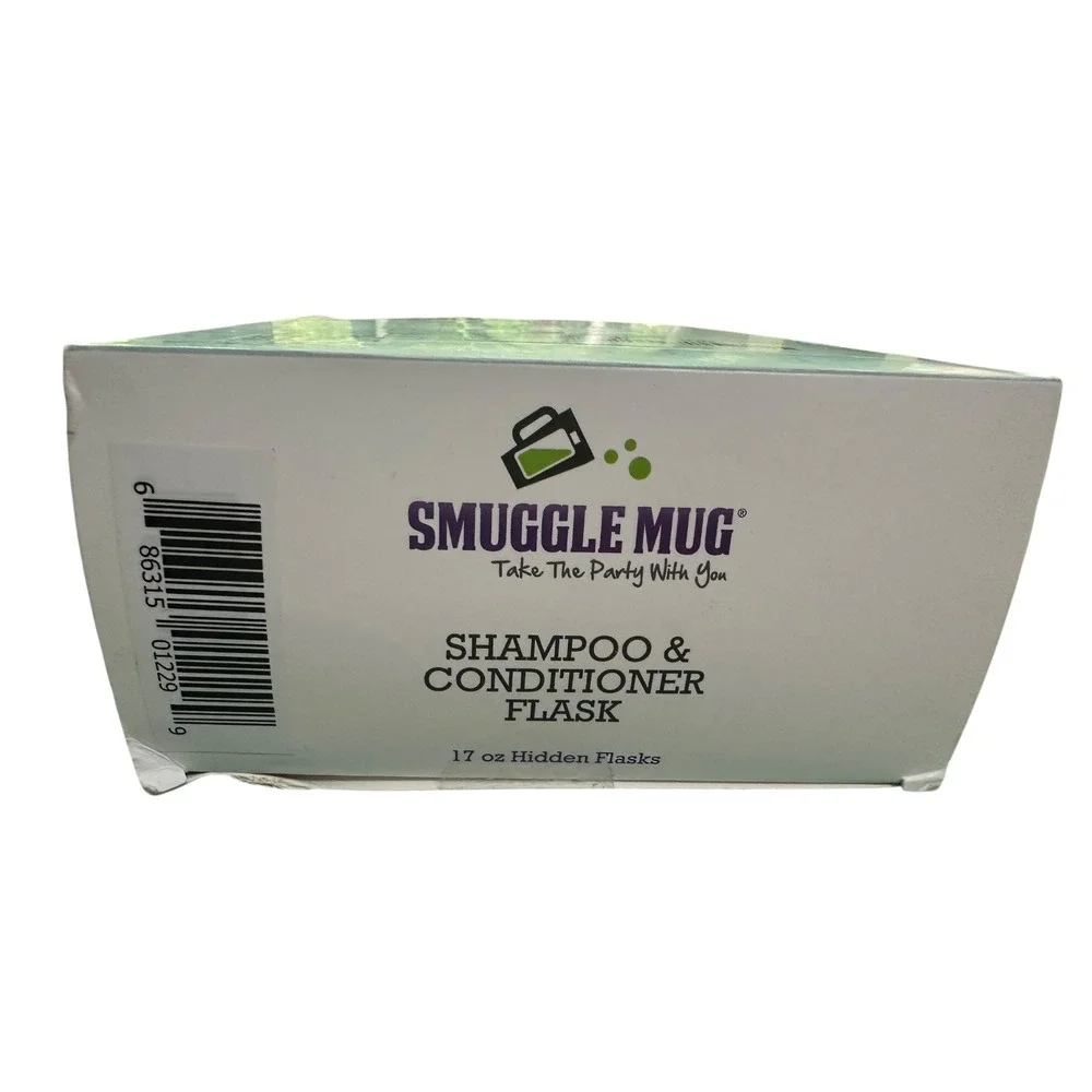 ShamBooze Hidden Flask 2 Pack‎ Shampoo Conditioner Bottles 34oz Cruise Travel